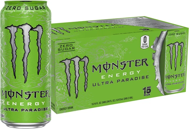 Ultra Paradise, Sugar Free Energy Drink, 16 Ounce (Pack of 15)