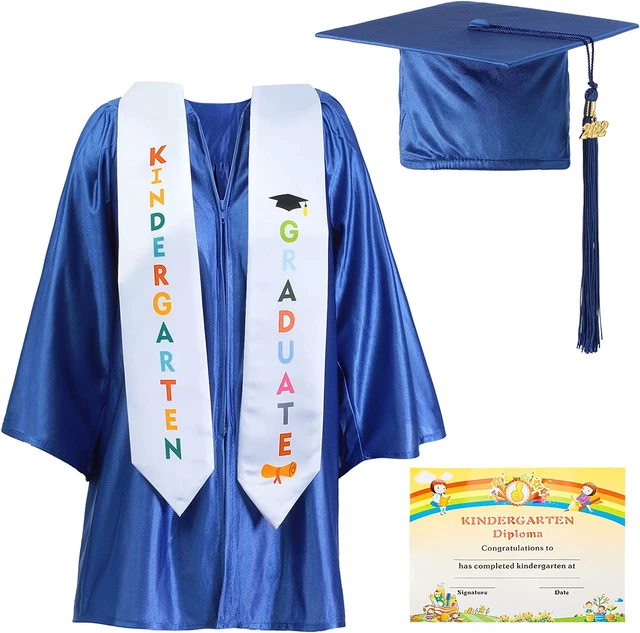 KINDERGARTEN PRESCHOOL GRADUATION Cap Gown Set with 2023 Tassel and