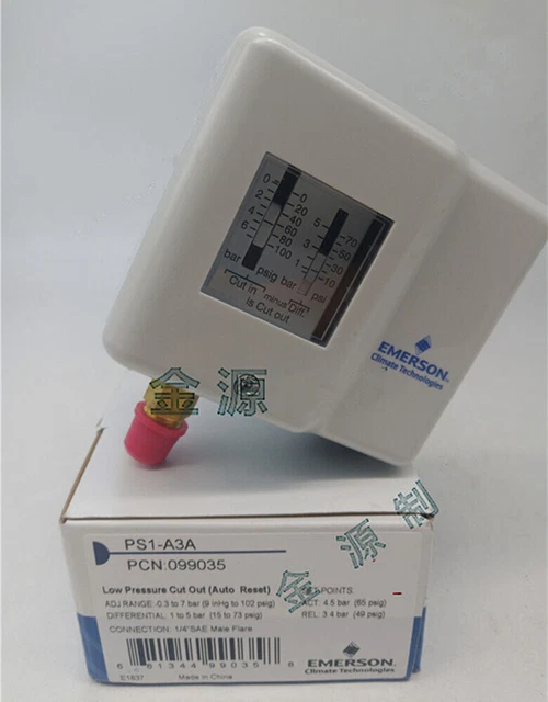 EMERSON PRESSURE CONTROLLER Switch PS1A3A low pressure automatic A6