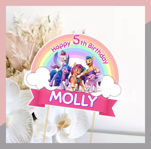 My Little Pony Cake Topper Personalised Kids Party Decoration