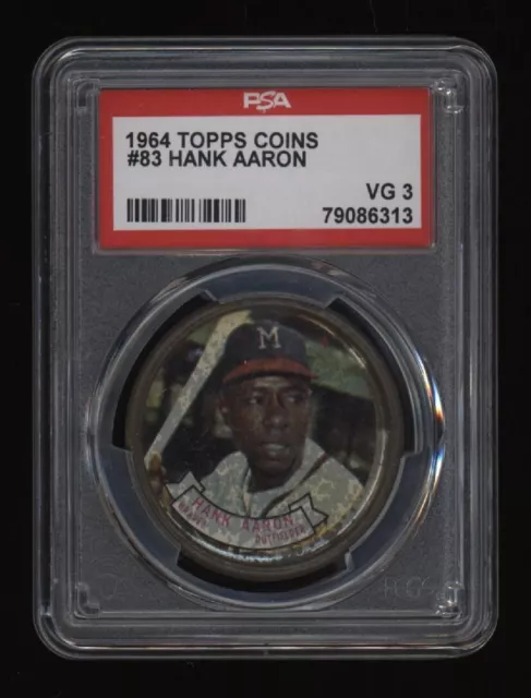 1964 Hank Aaron PSA 3 Topps Baseball Coins #83 *NICE* Invest NOW