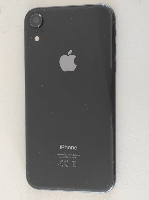 Iphone XR noir chassis coque arrière vitre black verre boitier lentille