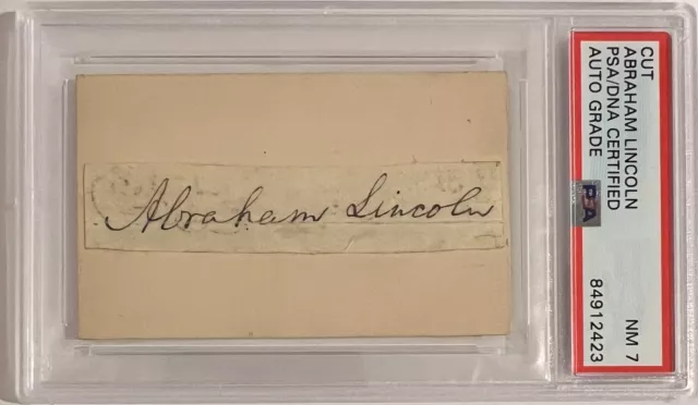 ABRAHAM LINCOLN Signed FULL NAME Autograph! US President. PSA Authentic
