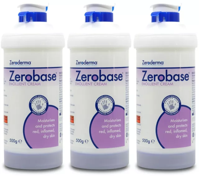 Zerobase Emollient Cream 500g X 3