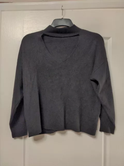 Ladies Black Cut Out Jumper Size 10