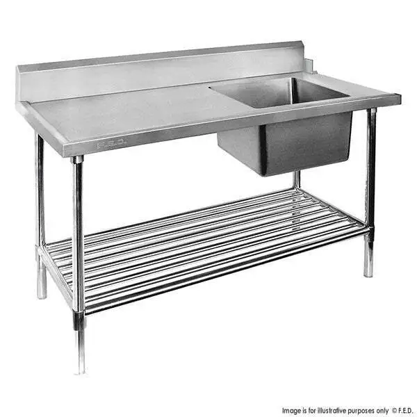Modular Systems Right Inlet Single Sink Dishwasher Bench