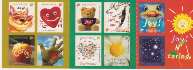 Singapore 2003 Greetings Stamps " Joy And Caring" S.a. Booklet Mnh