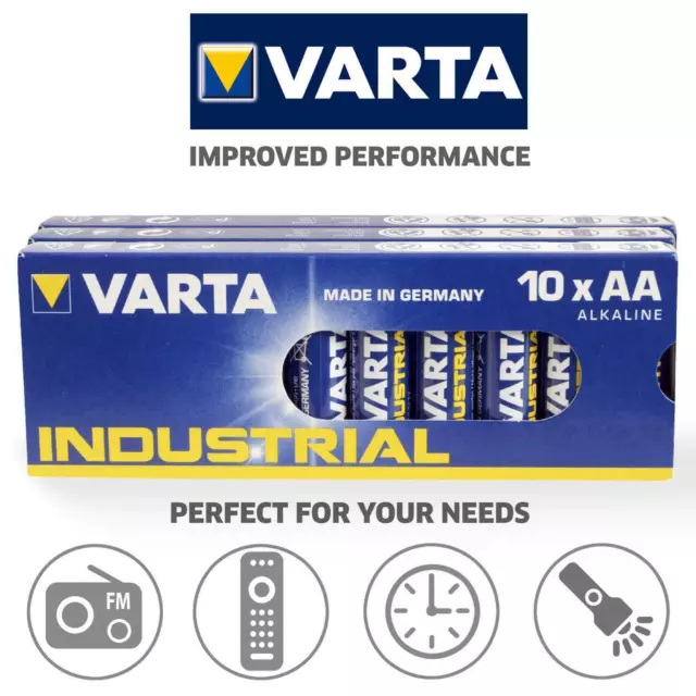 20 X VARTA AA Industrial Alkaline Batteries 4006 MN1500 1.5V LR6 MIGNON
