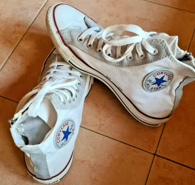 All Star Converse Chaussures Blanc Hautes, Cluck Taylor, Unisexe, Taille 40
