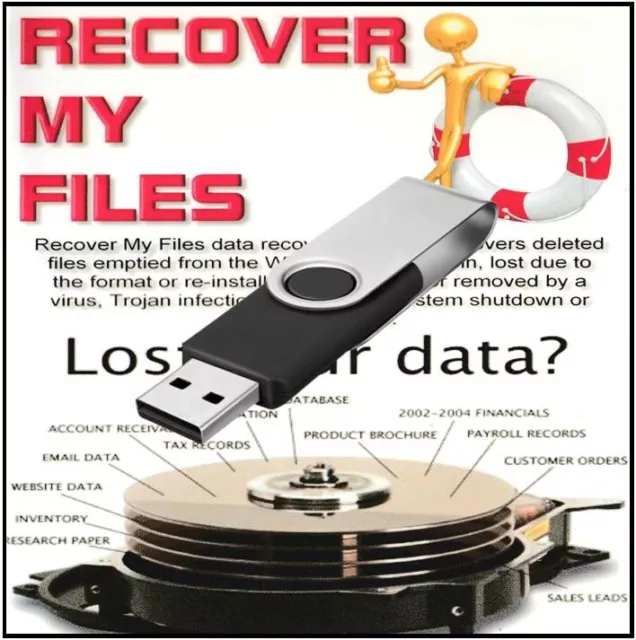 Recover My Files Data Recovery Software Professional Easy USB PC Laptop Computer