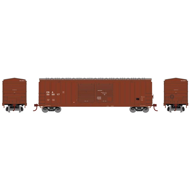 Athearn RND97980 50' FMC Double Door Box Car Canadian National #555017 HO Scale