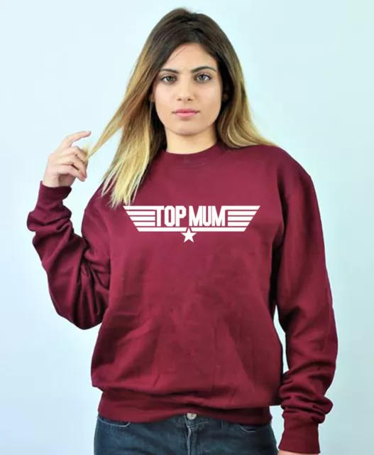 TOP MUM Sweater  Mother's Day Sweatshirt Funny Jumper Mum mama Gift B'day Parody