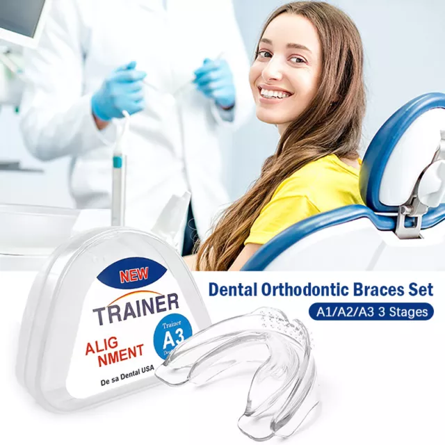 Dental Orthodontic Braces Set 3 Stages Silicone Alignment Trainer Teeth Retai:bj