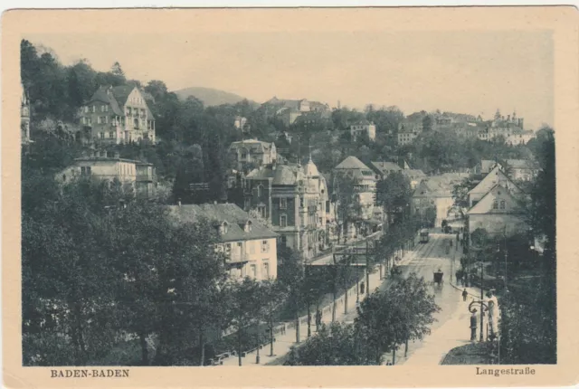 AK Baden-Baden - Langestraße - vor 1930