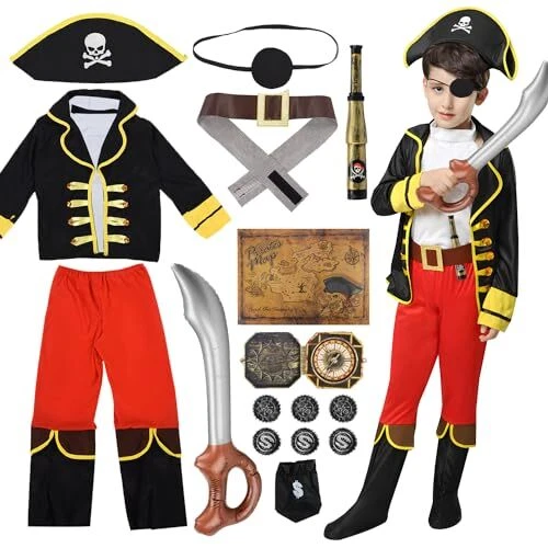 Ensemble D'accessoires De Costume De Pirate | Foulard, Ceinture, Tenue