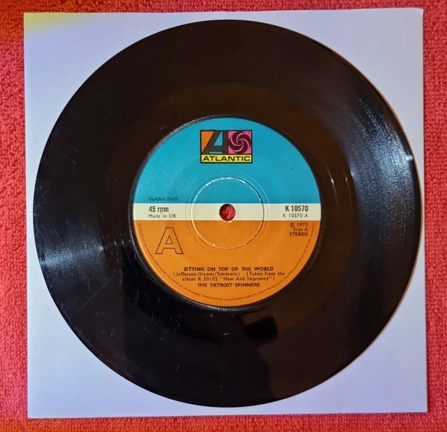 THE DETROIT SPINNERS Sitting on top of the world 7" vinyl record