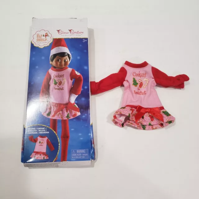 The Elf on the Shelf Cookies for Breakfast Pajama Outfit Claus Couture Girl NEW 2