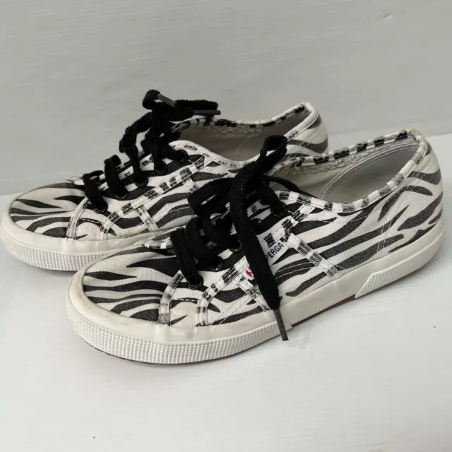 Superga Zebra super womens 2750 Size USA 7.5 Women Uk 5 Eu 38