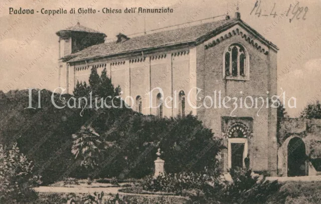 1922 PADOVA Cappella di Giotto Chiesa dell’Annunziata cartolina