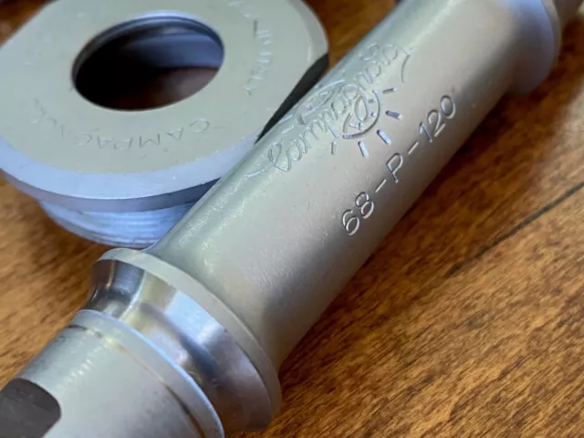 Campagnolo Nuovo Record Track bottom bracket, Pista, English, 68-P-120, nice! Campagnolo Nuovo Record Track bottom bracket, Pista, English, 68-P-120, nice!