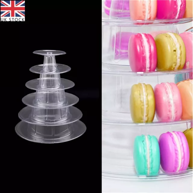 6 Tier Round Macaron Tower Snack Display Rack Stand Birthday Party Decoration