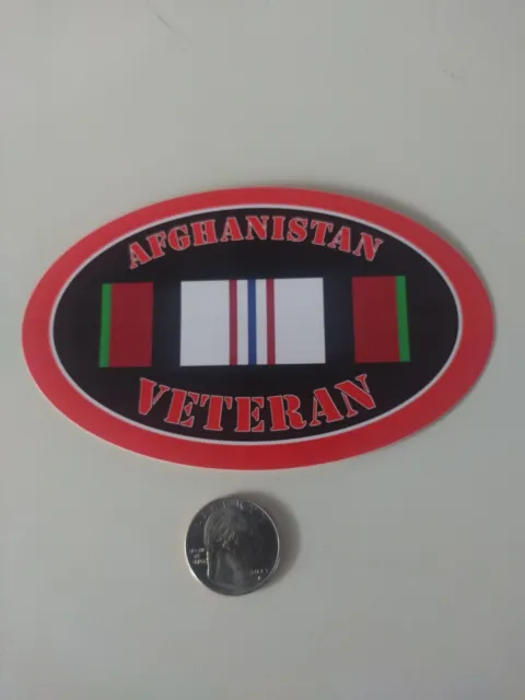Afghanistan Veteran Decal Sticker 5" x 3"