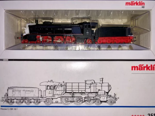 Märklin H0 3514 - Dampflok BR 18.1  Klasse C 2004 Württemberg - Unbespielt - OVP