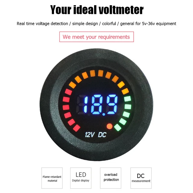 Mini LED rosso Display digale Voltmetro Voltmetro Tester di tensione Mini LED rosso Display digale Voltmetro Voltmetro Tester di tensione