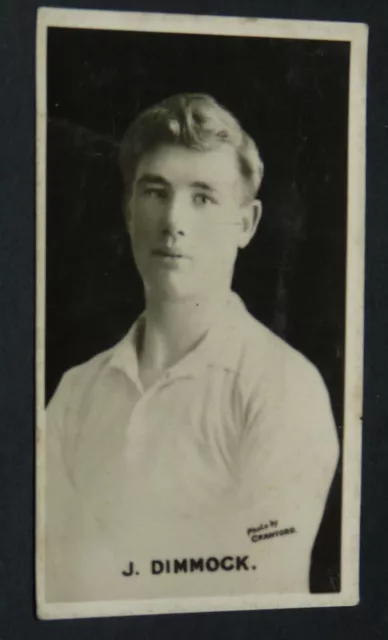 Dc Thomson Card Football 1925 Jimmy Dimmock Tottenham Hotspur Spurs Angleterre
