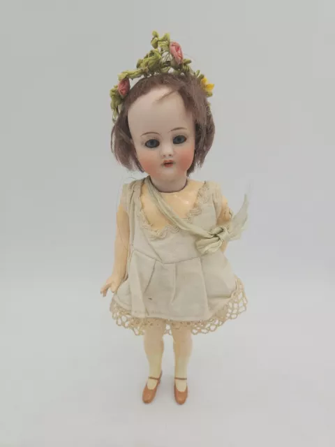 Antique 7" Simon Halbig German Bisque Head Doll 1078 Flapper Comp Body