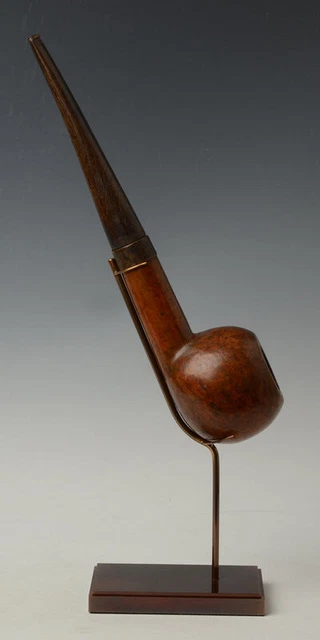 20th Century, Rare and Large Antique Burmese Wooden Pipe 11