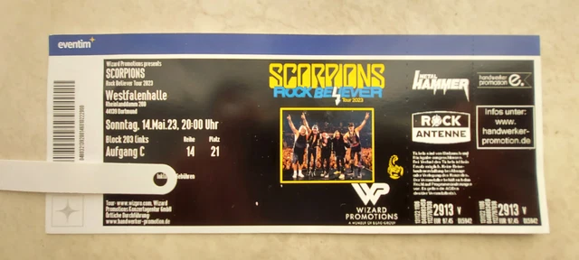 SCORPIONS ROCK BELIVER Tour 2023 Konzert Tikets