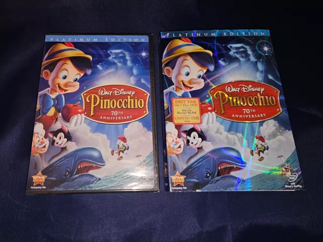 Pinocchio DVD 2009 2-Disc Set 70th Anniversary Platinum Edition NEW sealed