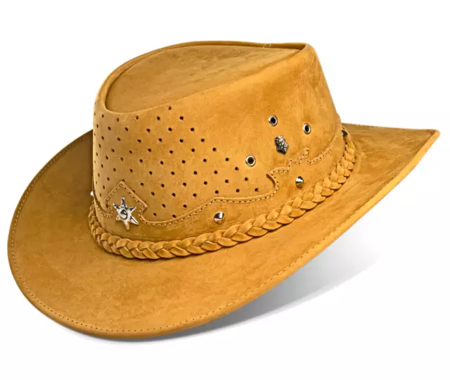 Chapeau de Cowboy Western pour Hommes et Femmes Style Cowgirl Campagne en...