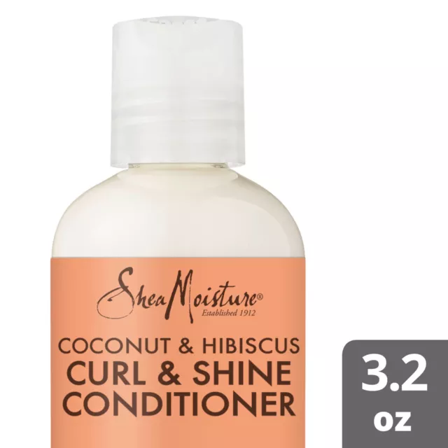 SheaMoisture Coconut & Hibiscus Curl & Shine Conditioner 3.2 fl oz - Travel Size