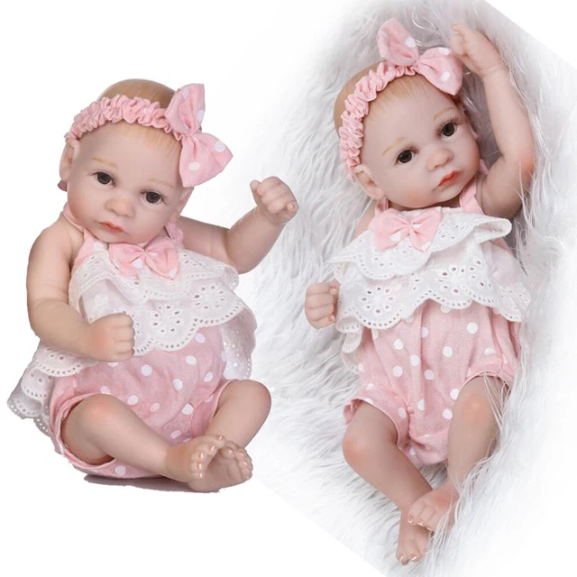 26cm Mini Reborn Doll Realistic Full Body Silicone Vinyl Waterproof Bath Toys