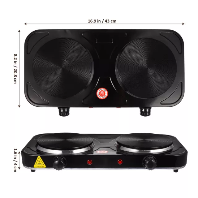 Double Hot Plate Portable Electric Cooktop Cooker Stove Hotplate Dual Cooking AU