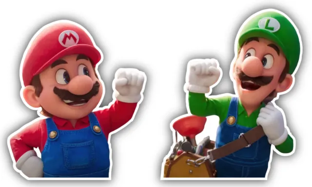 Mario & Luigi Super Mario Bros Movie Vinyl Die Cut Decal Sticker