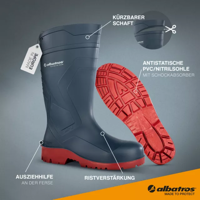 ALBATROS Protector Plus S5 Arbeitsstiefel Gummistiefel Sicherheitsstiefel Beruf 3