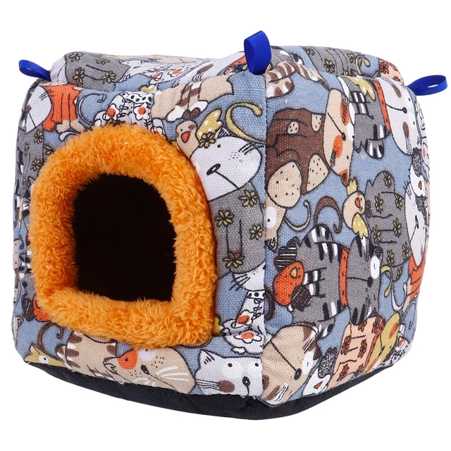 Cueva de casa nido de peluche cama de cueva de peluche cama interior para gato