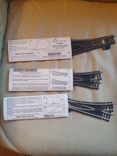 3 Hornby R612 Standardpunkte SET OO Stärke Lot verpackt
