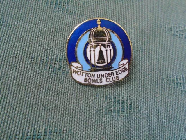 Wotton Under Edge Bowling Club - Gloucestershire Enamel Bowls Pin Badge