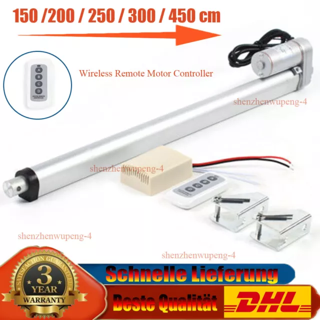 900N Linear Actuator DC 12V Linearmotor Auto Hubmotor Linearantrieb 150mm-450mm