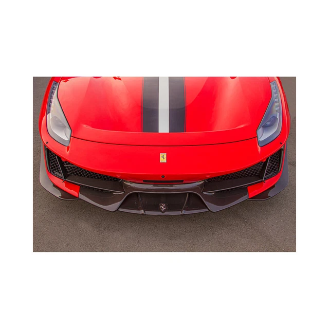 Capristo Ferrari 488 Pista Carbon Fiber Front Spoiler without Side Wings