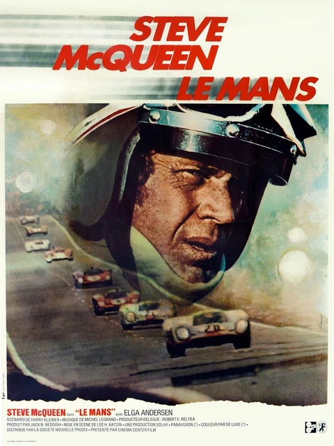Le Mans & Le Womans Steve McQueen Men's White T-Shirt Le Mans Movie Image CH021W