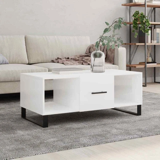 YITAHOME Tavolino LED 16 Colori Con Cassetti E Ripiano, Moderno E Luminoso, 95x55x37 Cm