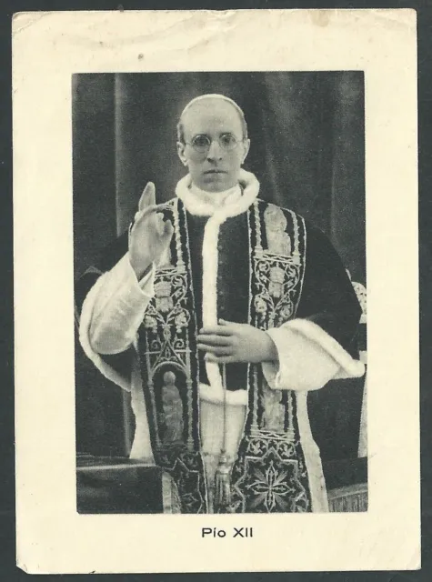 santino antico del Papa Pio XII image pieuse holy card stampa