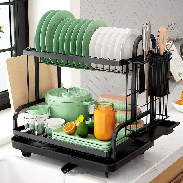 Dish Drying Rack, Multifunctional Dish Rack, Rustproof Kitchen Dish Drying Rack
