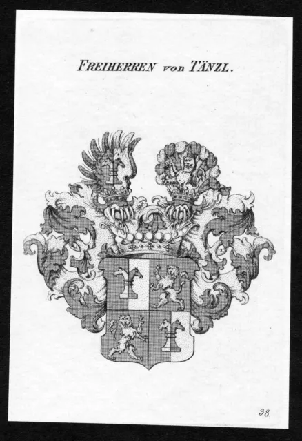 1820 - Tänzl Tänzlein Tänzel Tennzl Tenzel Armoiries Adel Coat De Arms