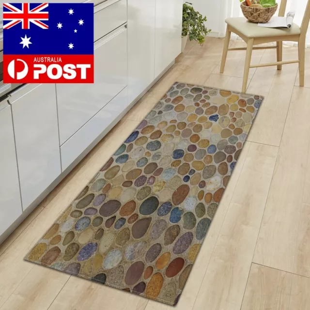 Pebble Style Kitchen Door Floor Mat Nonslip Washable Home Bedroom Rug Carpet New